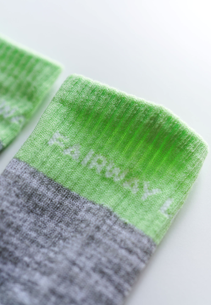 【Grip Socks】Color Block ミドル丈 グリーン 日本製