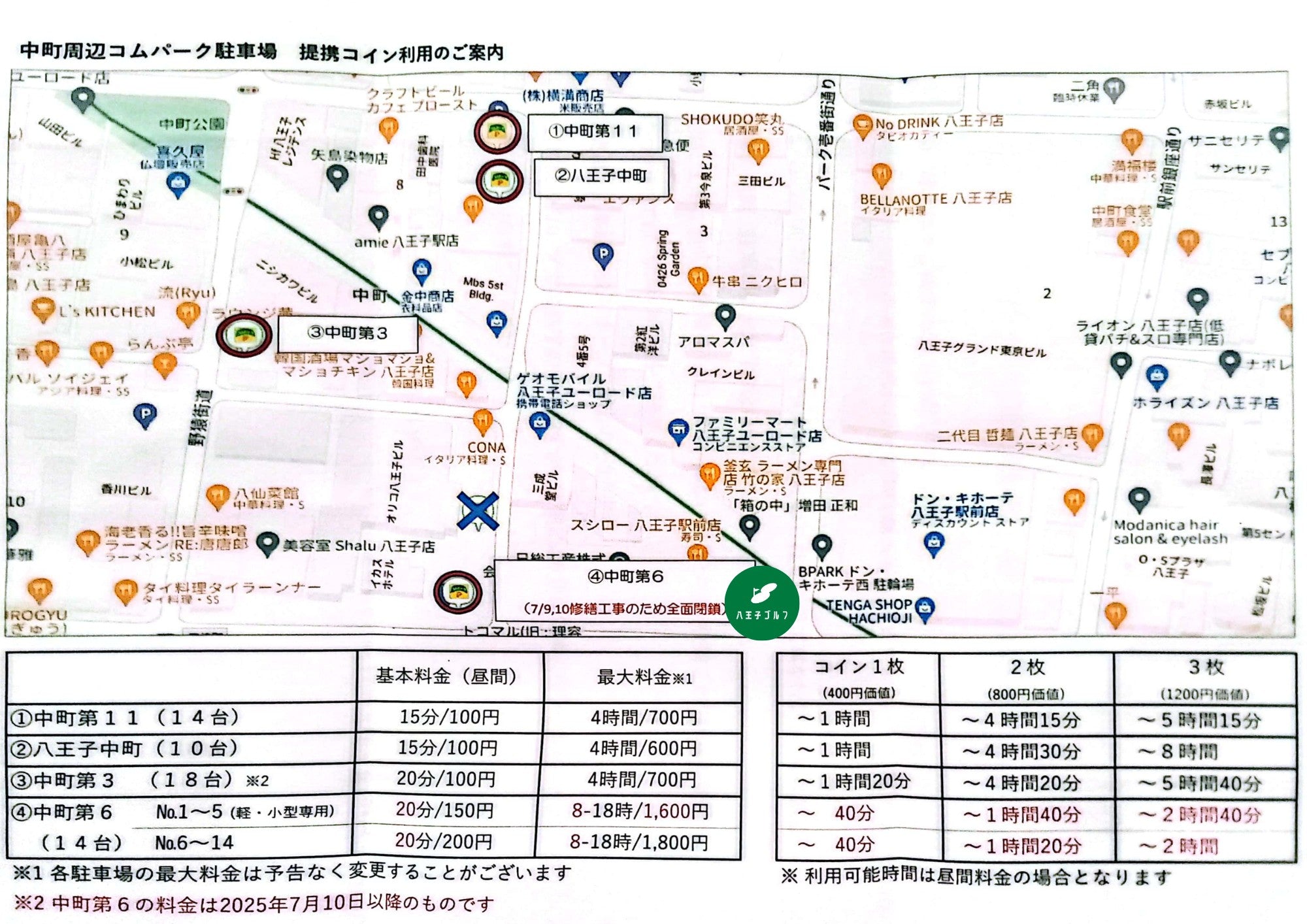 【最新】提携駐車場のご案内（2025年7月現在）